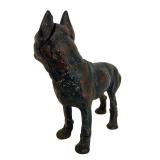 Vintage Cast Iron Boston Terrier Dog Doorstop