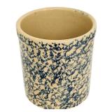 Vintage Roseville Stoneware Blue Spongeware Crock and Vintage Two Tone Stoneware Jug