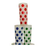 Set of Six Vintage Anchor Hocking Frosted Dots Tumblers