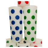 Set of Six Vintage Anchor Hocking Frosted Dots Tumblers