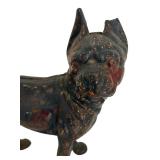 Vintage Cast Iron Boston Terrier Dog Doorstop