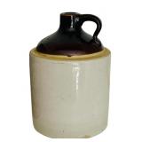 Vintage Roseville Stoneware Blue Spongeware Crock and Vintage Two Tone Stoneware Jug