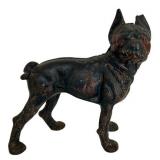 Vintage Cast Iron Boston Terrier Dog Doorstop