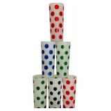 Set of Six Vintage Anchor Hocking Frosted Dots Tumblers