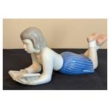 Bing & Grøndahl Porcelain Girl Reading Figurine