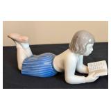 Bing & Grøndahl Porcelain Girl Reading Figurine