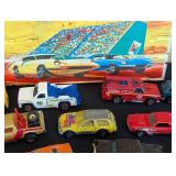 Vintage Hot Wheels Die Cast Toy Cars and Carrying Case
