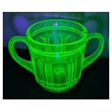 (3) Anchor Hocking Small Uranium Glass Dishes