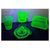 Assorted Vintage Uranium Glassware