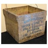 Vintage Northwestern Coffee & Spice Tin with Wire Handle