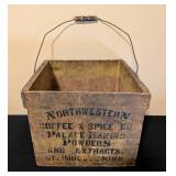 Vintage Northwestern Coffee & Spice Tin with Wire Handle