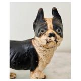 Vintage Style Cast Iron Boston Terrier Dog Doorstop