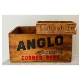 Vintage Collectables including Two Wooden Boxes, Black Fountain Pen, WW1 Army 1916 Bacon Tin and More!