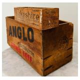 Vintage Collectables including Two Wooden Boxes, Black Fountain Pen, WW1 Army 1916 Bacon Tin and More!