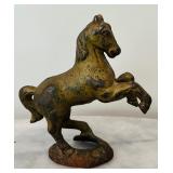 Vintage Cast Iron Rearing Stallion Horse