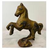 Vintage Cast Iron Rearing Stallion Horse