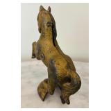 Vintage Cast Iron Rearing Stallion Horse
