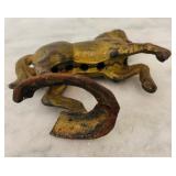 Vintage Cast Iron Rearing Stallion Horse