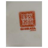 Vintage Fine Porcelain Gold and White Vase from Japan and White Pottery Jug