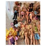 Large Bin of Barbies