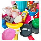 Hours of Fun! Large Lot of Play Food, Cash Register, Baskets, Toaster and Blender