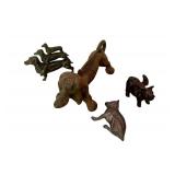 Cast Iron Winged Flying Pig Figurine Paperweight Statue, Cast Iron Dachshund Boot Scraper and More!