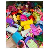 Large Bin of Littlest Pet Shop Houses, Playmat and Accessories