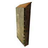 Vintage Green Wooden and Metal Back Cabinet with Cubbies for Shoes and More