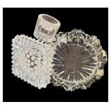 Vintage Glass and Crystal Items including Salt & Pepper Shakers, Trinkets and More
