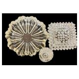 Vintage Glass and Crystal Items including Salt & Pepper Shakers, Trinkets and More