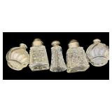 Vintage Glass and Crystal Items including Salt & Pepper Shakers, Trinkets and More