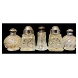 Vintage Glass and Crystal Items including Salt & Pepper Shakers, Trinkets and More