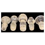 Beautiful Vintage Crystal and Glass Items including Cordial Glasses, Wine Stoppers, Candle Holder and More