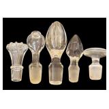 Beautiful Vintage Crystal and Glass Items including Cordial Glasses, Wine Stoppers, Candle Holder and More