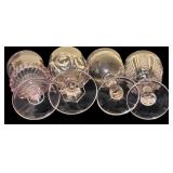 Beautiful Vintage Crystal and Glass Items including Cordial Glasses, Wine Stoppers, Candle Holder and More