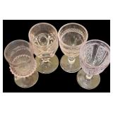 Beautiful Vintage Crystal and Glass Items including Cordial Glasses, Wine Stoppers, Candle Holder and More