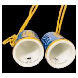 Lot of New Cufflinks in Multiple Styles and Vintage Porcelain Thimbles from BBG Bing & Grondahl Copenhagen (Necklace)