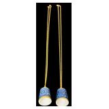 Lot of New Cufflinks in Multiple Styles and Vintage Porcelain Thimbles from BBG Bing & Grondahl Copenhagen (Necklace)