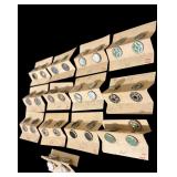 Lot of New Cufflinks in Multiple Styles and Vintage Porcelain Thimbles from BBG Bing & Grondahl Copenhagen (Necklace)