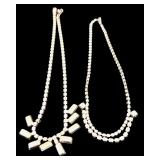 Six Vintage Costume Rhinestone Necklaces
