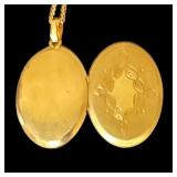 Vintage Necklace Gold Filled Locket by Borrows