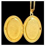 Vintage Necklace Gold Filled Locket by Borrows