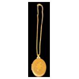Vintage Necklace Gold Filled Locket by Borrows