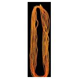 Costume Jewelry including Orange Beaded Necklace and Two Floral Pins