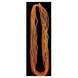 Costume Jewelry including Orange Beaded Necklace and Two Floral Pins