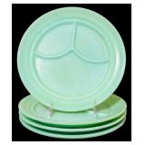 Vintage Jadeite Mixing Bowl and Green Divided Fireking Plates and More