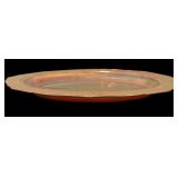 Vintage Handpainted Floral Glass Tidbit or Sandwich Tray Colorful Flowers & Vintage Marigold Federal Glass Normandie Platter