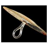 Vintage Handpainted Floral Glass Tidbit or Sandwich Tray Colorful Flowers & Vintage Marigold Federal Glass Normandie Platter