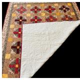 Lovely Quilt with Muted Colors Diamond Pattern