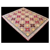 Lovely Quilt with Muted Colors Diamond Pattern
